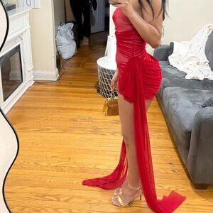 Norma Kamali Women's Red Dress